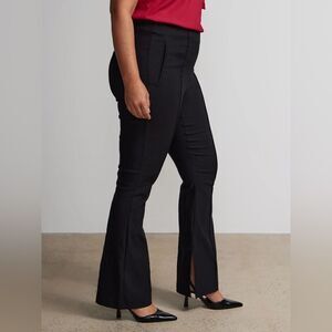 New York & Company pants black flare side slits business casual office wear